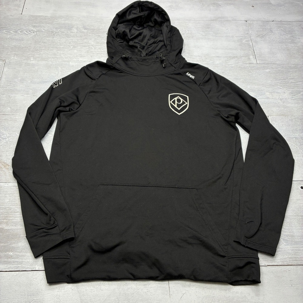 UNRL Crossover Hoodie Mens Medium Black Performance Pullover Sweatshirt Active